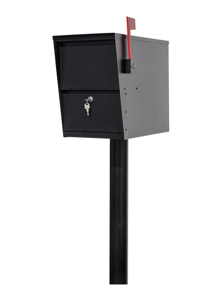 LetterSentry Locking Mailbox with direct buriel steel post