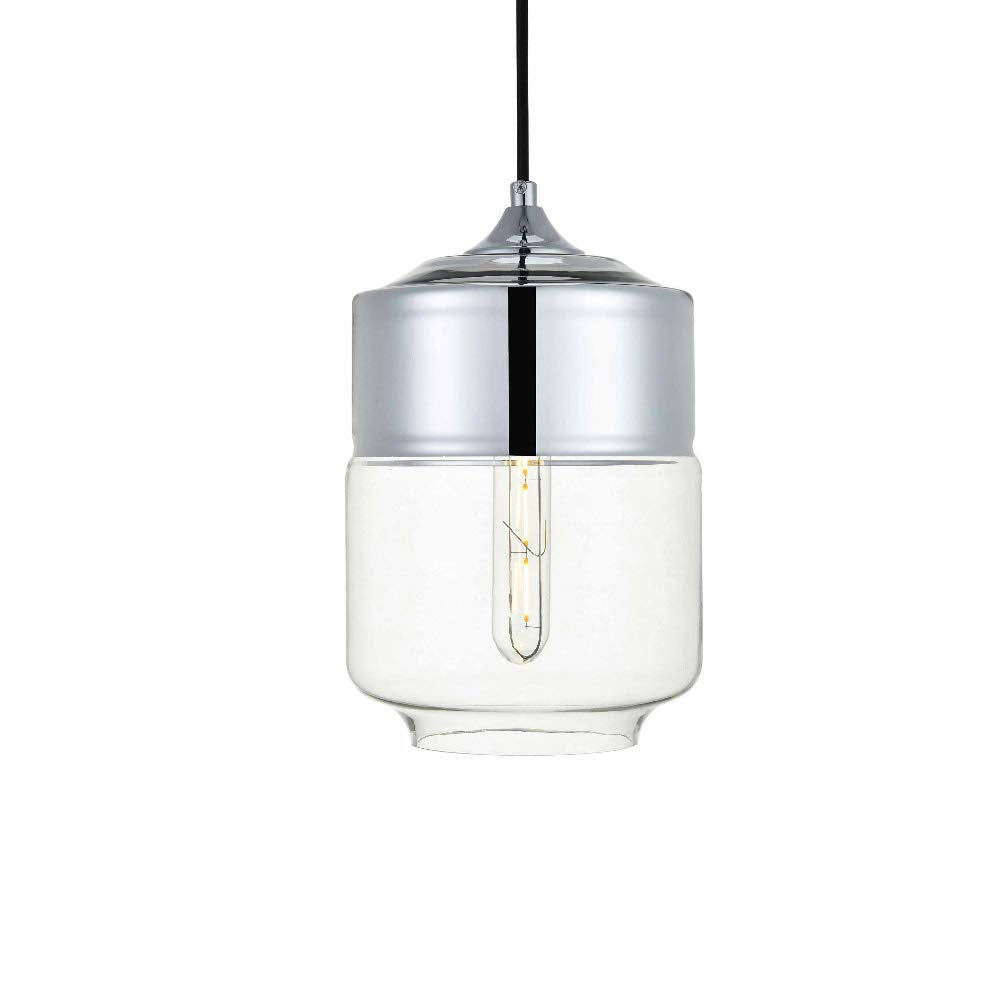 Ashwell 1 Light Chrome Pendant With Clear Glass