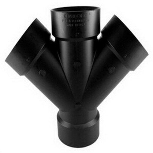 Charlotte Pipe Schedule 40 3 In. Hub X 3 In. Dia. Hub Abs Double Wye
