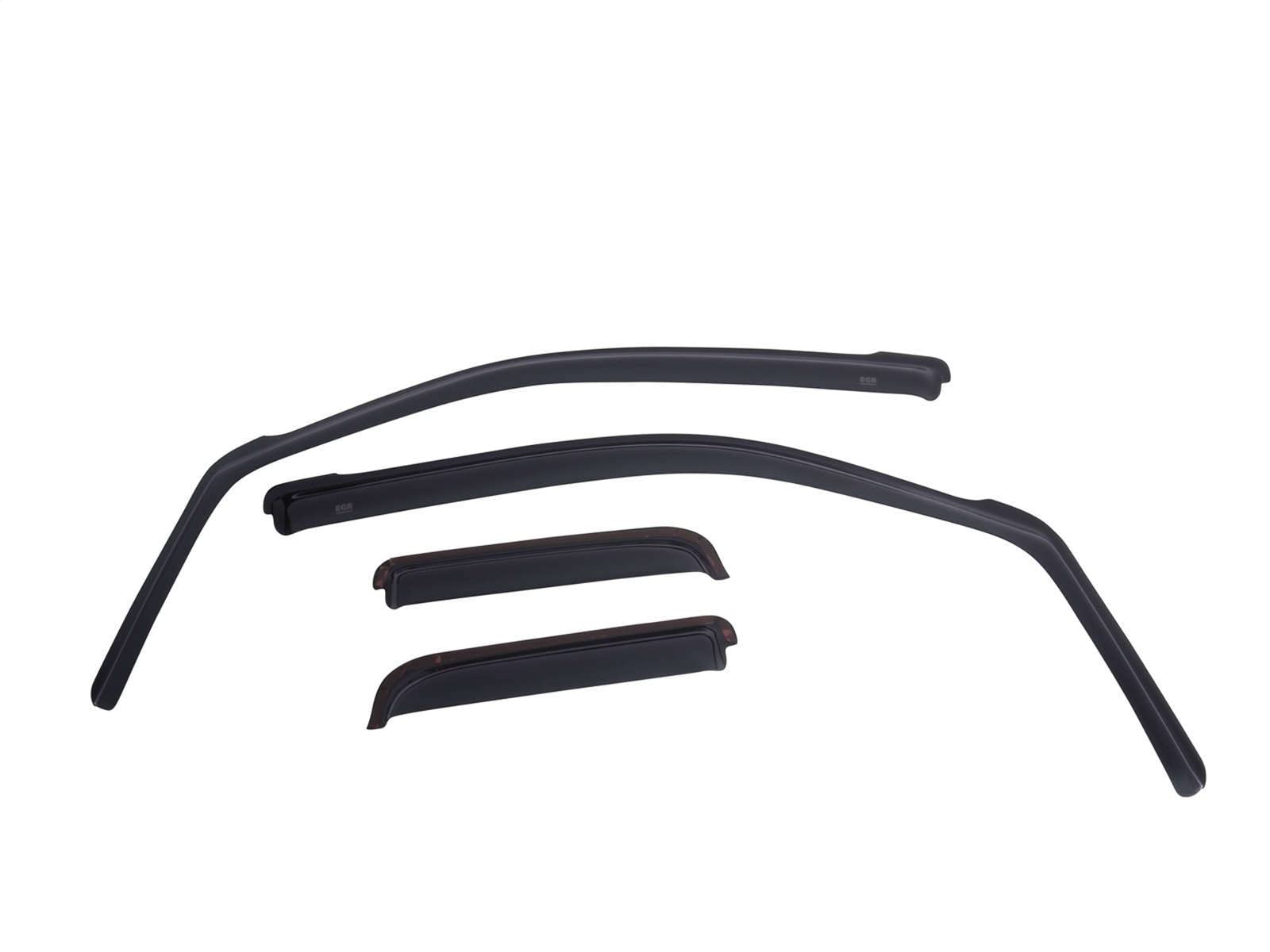 EGR 571971 in-channel window visors front and rear set, dark smoke finish, compatible with select Chevrolet and GMC models