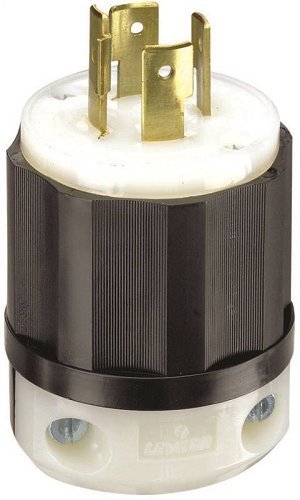 Leviton 021-02411-0Pb Locking Plug, Blackwhite