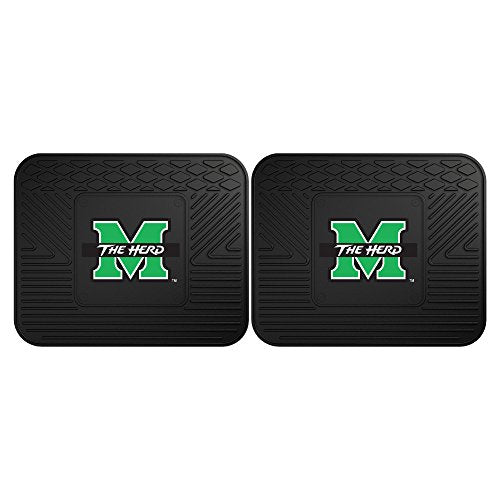Fanmats 13221 Marshall University Thundering Herd Rear Second Row Vinyl Heavy Duty Utility Mat, (Pack Of 2)