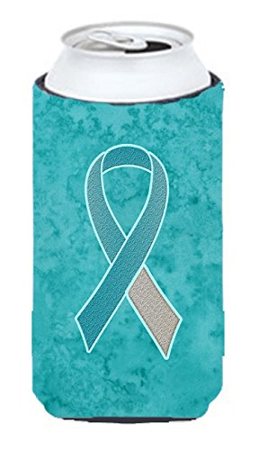 Carolines Treasures An1215Tbc Teal And White Ribbon For Cervical Cancer Awareness Tall Boy Beverage Insulator Hugger, Tall Boy,