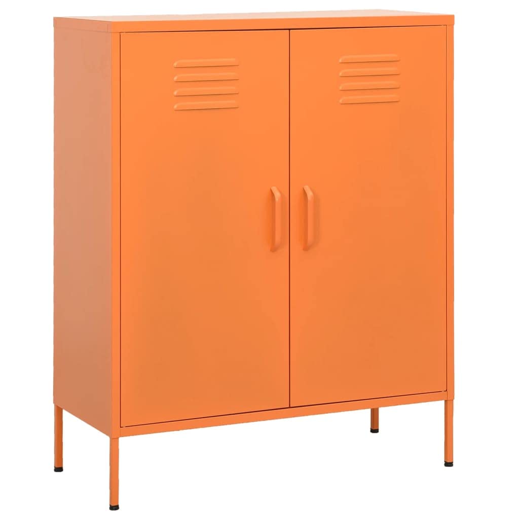 vidaXL Storage Cabinet Orange 31.5x13.8"x40" Steel"