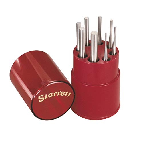 Starrett Drive Pin Punch Set, S565Wb, 8 Pieces - 1/16, 3/32, 1/8, 5/32, 3/16, 7/32, 1/4, 5/16 Diameters And 4 In