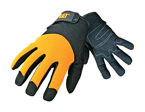 Cat Gloves Cat012215L Large Yellow Spandex Back Gloves