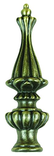 Jandorf 60111 Finial Victorian, 3-1/2 Long 1/4-27 Thread Tiffany Antique Brass Finish