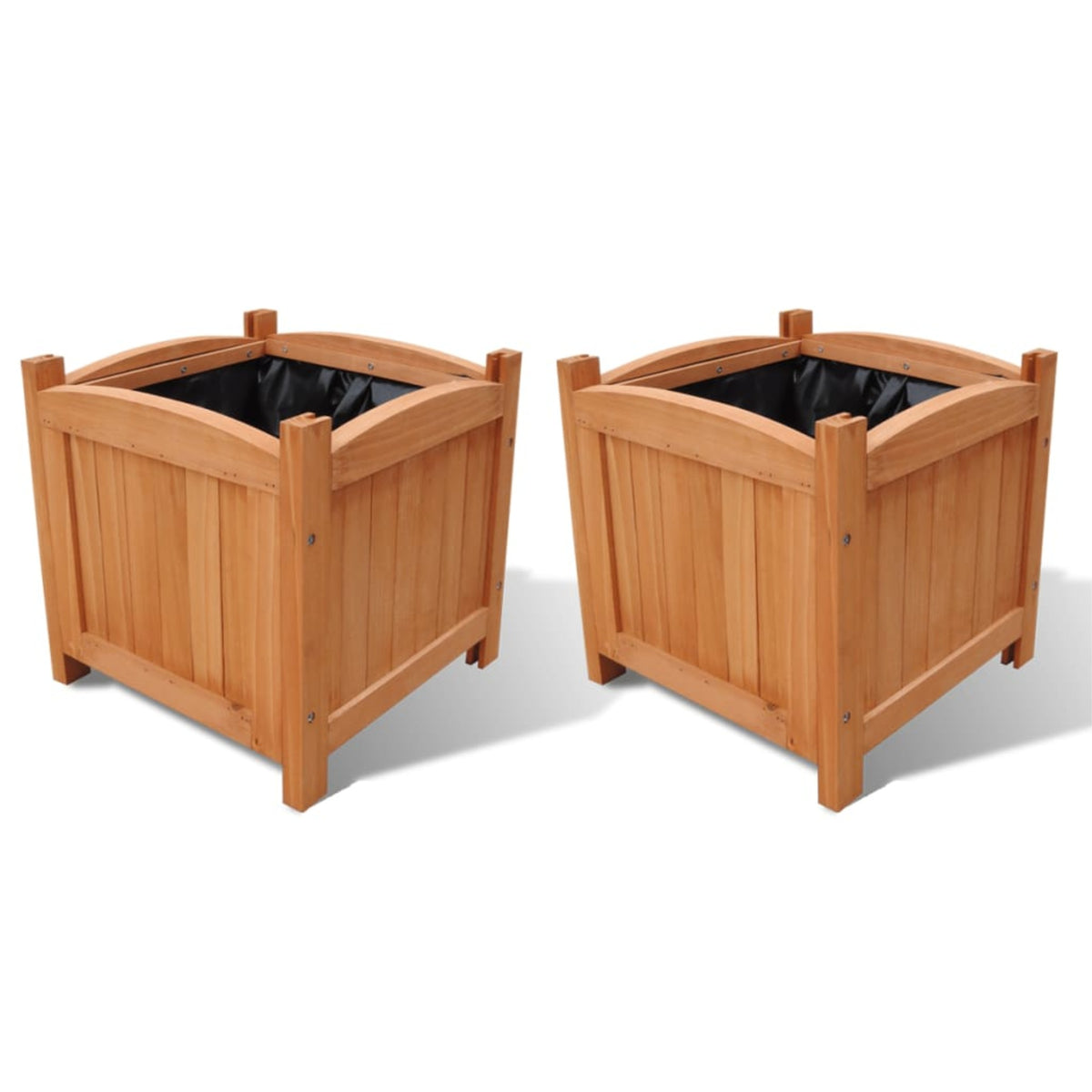 Wooden Raised Bed 11.8' X 11.8' X 11.8' Set Of 2