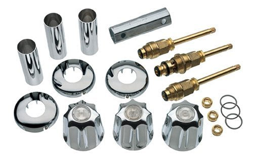 Danco Bathtub And Shower 3-Handle Remodel/Rebuild Trim Kit For Gerber Faucets | Knob Handle | 11B-1H, 11B-1C, 11B-4D | Chrome (3