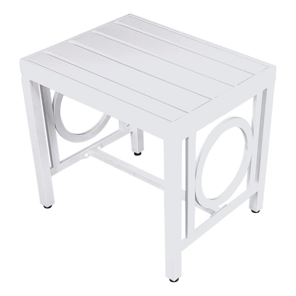 Grammercy Outdoor Side Table - White