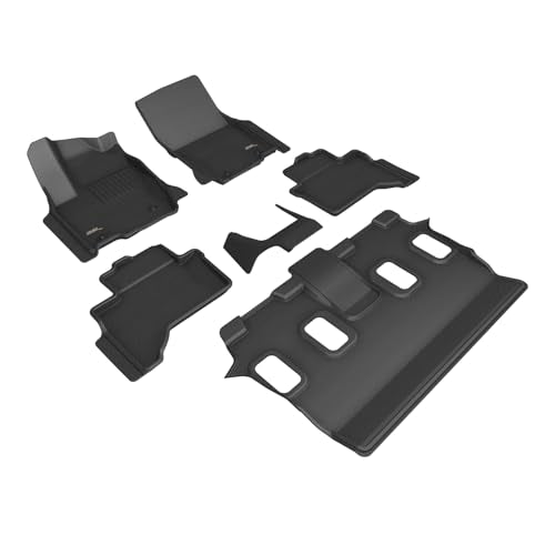 3D MAXpider Compatible with LEXUS GX 7-SEAT 2024-2026 KAGU BLACK R1 R2 R3 (W COOL BOX)