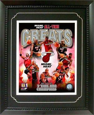 11x14 Deluxe Frame - Miami Heat Greats