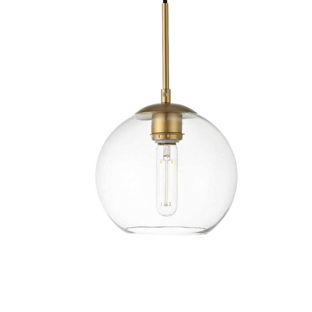 Baxter 1 Light Brass Pendant With Clear Glass