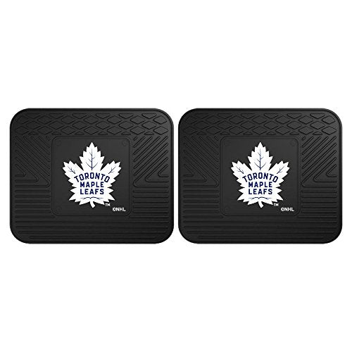 Fanmats - 12402 Nhl Toronto Maple Leafs Vinyl 2-Pack Utility Mats Black 14X17