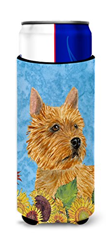Carolines Treasures Ss4132Muk Norwich Terrier In Summer Flowers Ultra Beverage Insulators For Slim Cans, Slim Can, Multicolor