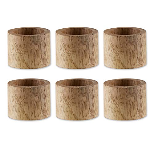 Dii Basic Napkin Ring Collection, Decorative Rustic Farmhouse Style, Largest Set, Light Finish, 6 Piece