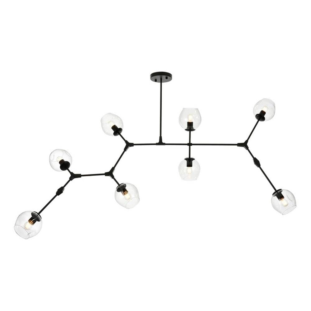 Elegant Lighting Cavoli 74 Inch Chandelier In Black