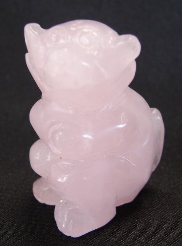 Rose Quartz Monkey Statue