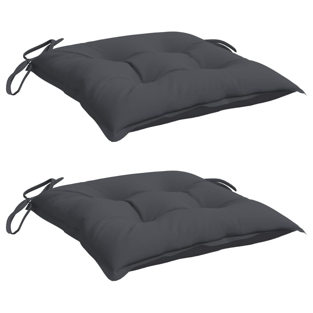 vidaXL Chair Cushions 2 pcs Anthracite 15.7x15.7"x2.8" Oxford Fabric"