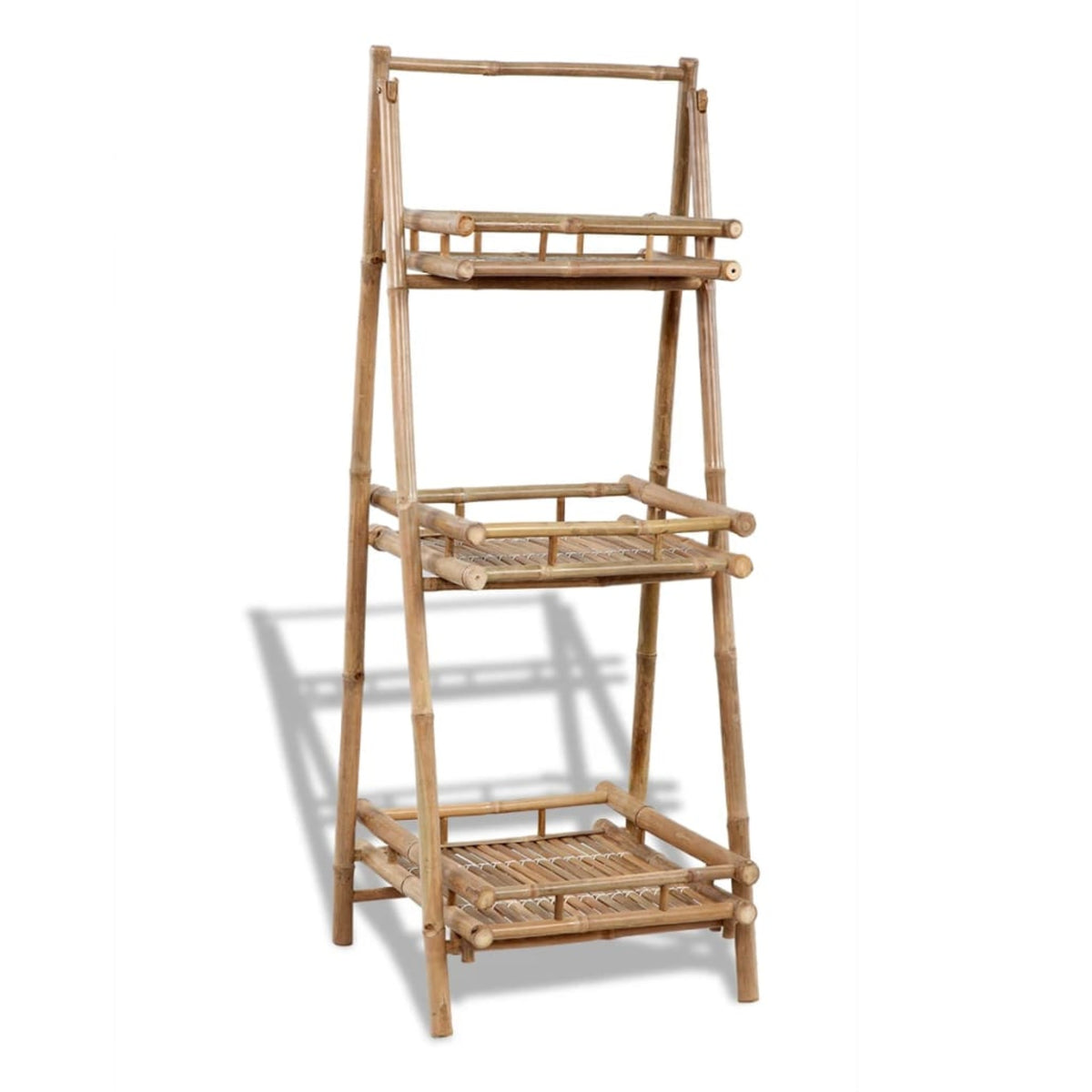Vidaxl 3-Tier Folding Bamboo Plant Rack