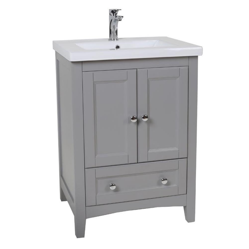 24 In. Single Bathroom Vanity Set In Medium Grey