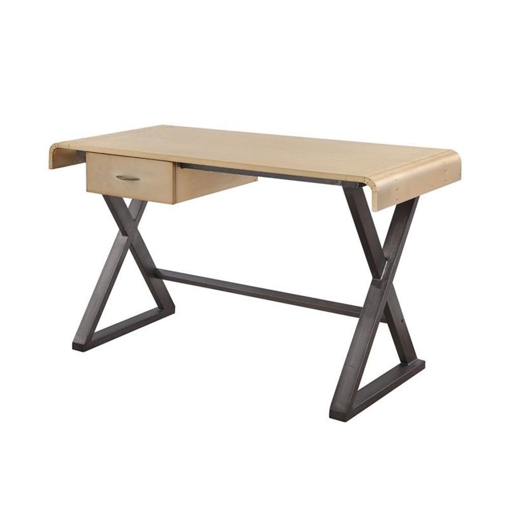 Desk, Gold Aluminum