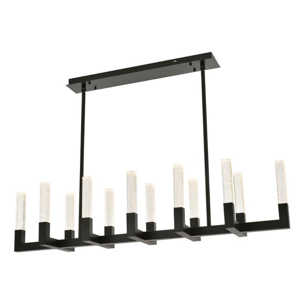 Elegant Lighting Noemi 54 Inch Adjustable Led Pendant In Black