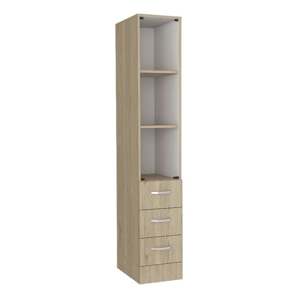Vanguard Linen Cabinet, Three Shelves, Four Drawers