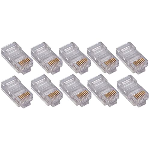 50PK CAT5E RJ45 MODULAR PLUG FOR STRANDED OR SOLID CAT5E CABLE