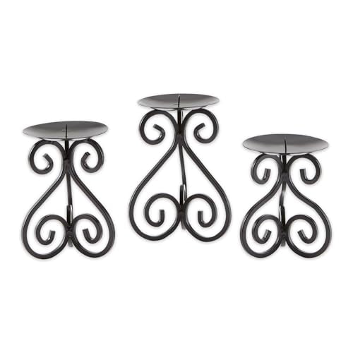 Casafoyer SCROLLWORK CANDLE STAND TRIO - (Pack Of 2)