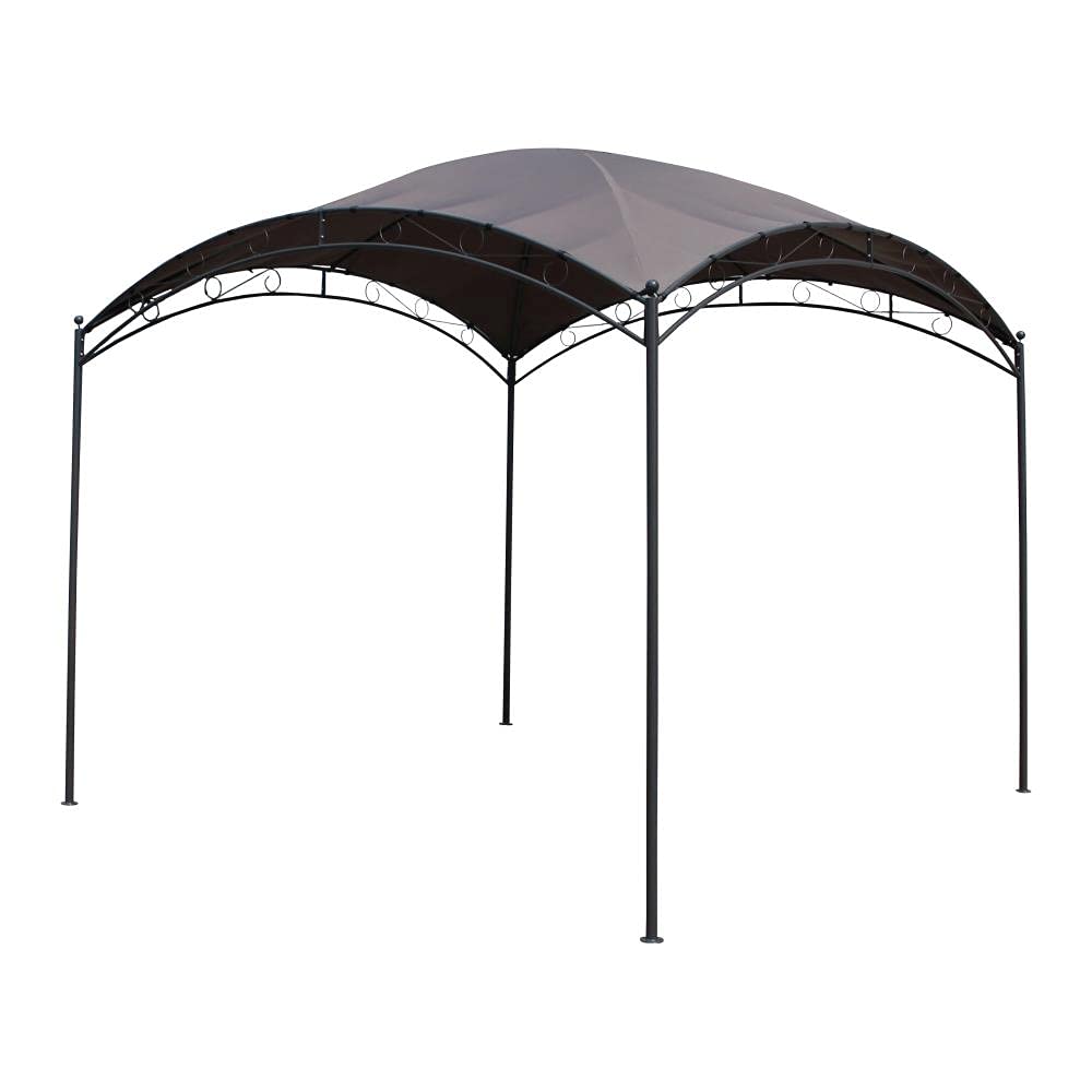 St. Kitts 10-Foot Square Dome Top Gazebo  - Grey