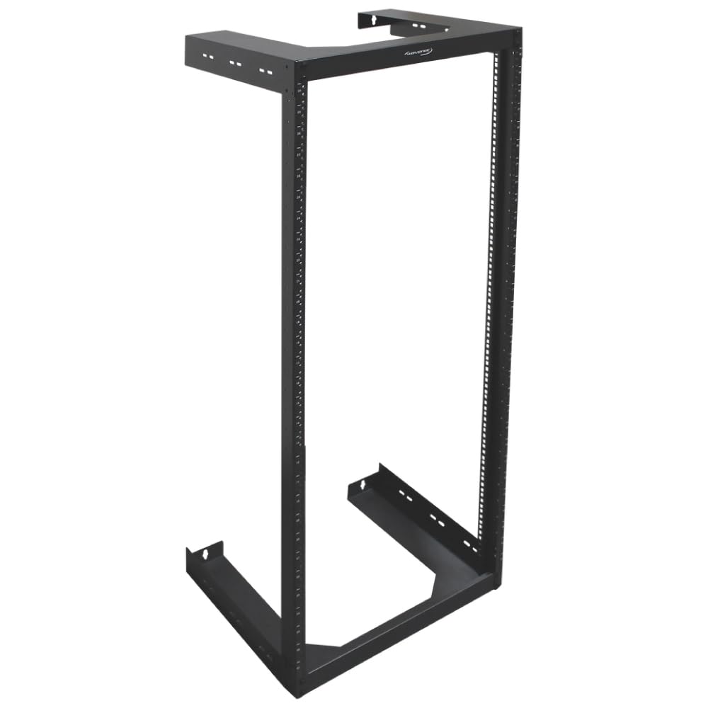 Wavenet - 30U Wall Mount Server Rack 18 Deep 2 Post Open Frame Server Room Rack for 19??Network Data Computer Equipment - Black