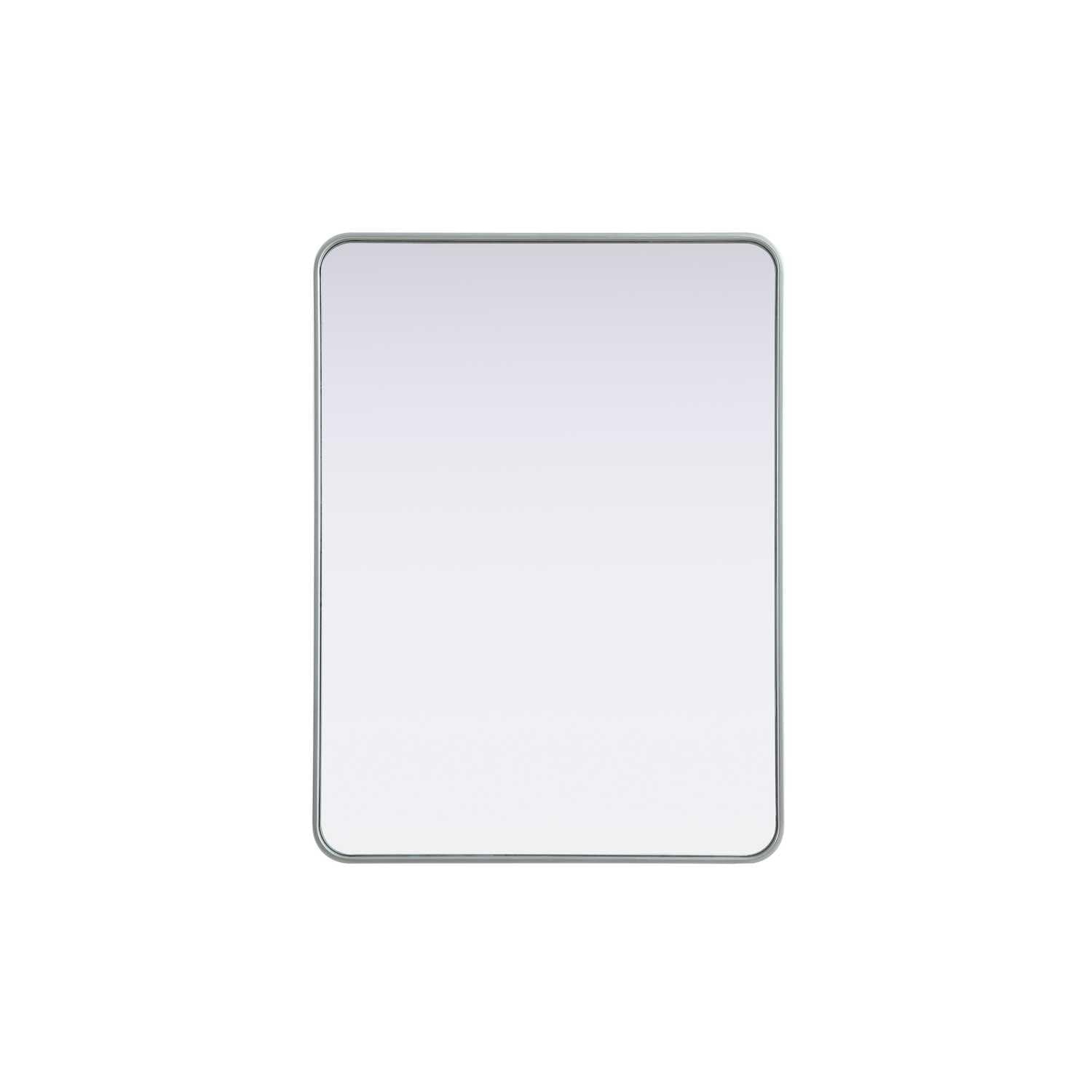 Contour Metal Rectangle Mirror 30x40 in Silver