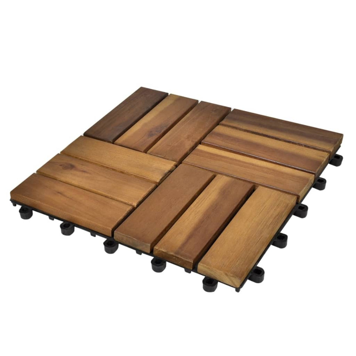 Vidaxl 10 Pcs Acacia Decking Tiles 11.8'X11.8'