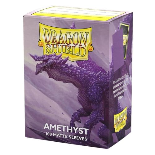 Dragon Shield | Standard Size Matte Card Sleeves | 100 CT - Smooth & Tough TCG Sleeves - Compatible with Pokemon, Flesh & Blood, One Piece & Magic The Gathering | Amethyst