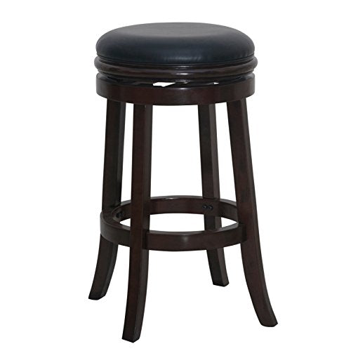 Yardlio Exquisite Backless Stool: Swivel, Hardwood Seat, Multiple Heights & Finishes