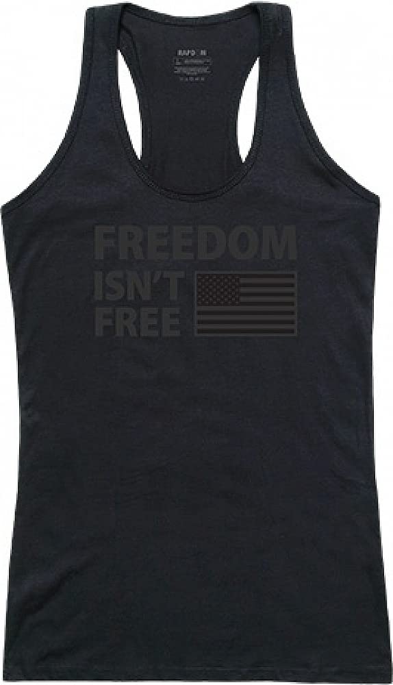 WomensGraphicTank,Freedom Isnt, Black, L