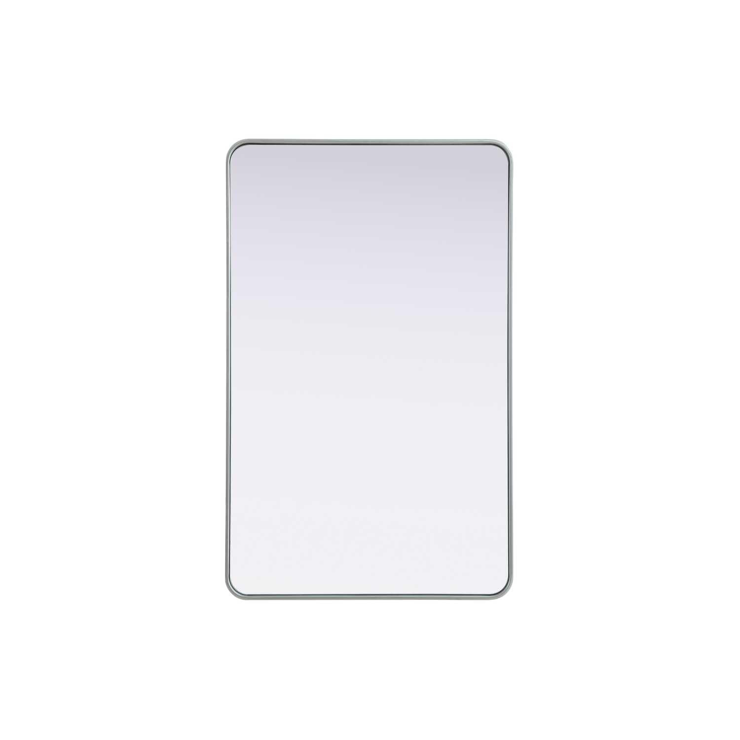 Contour Metal Rectangle Mirror 30x48 in Silver