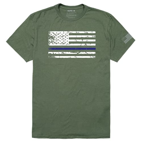 TacticalGraphic T,Thin Blue Line,OLV, XL