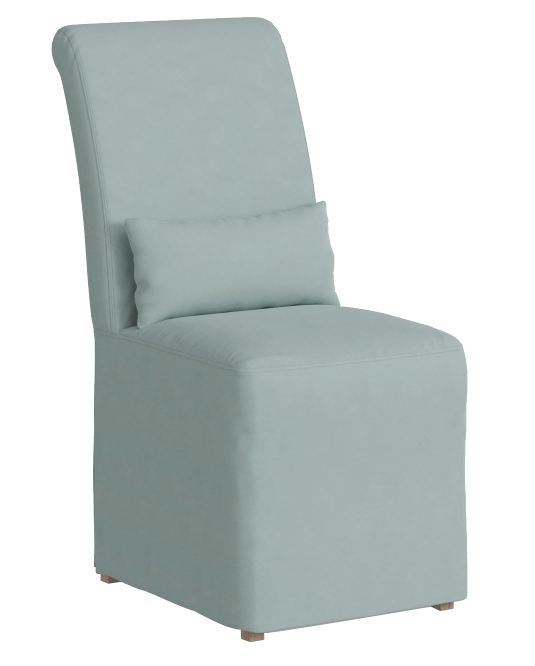 Sunset Trading Newport Slipcovered Dining Chair | Stain Resistant Performance Fabric | Ocean Blue
