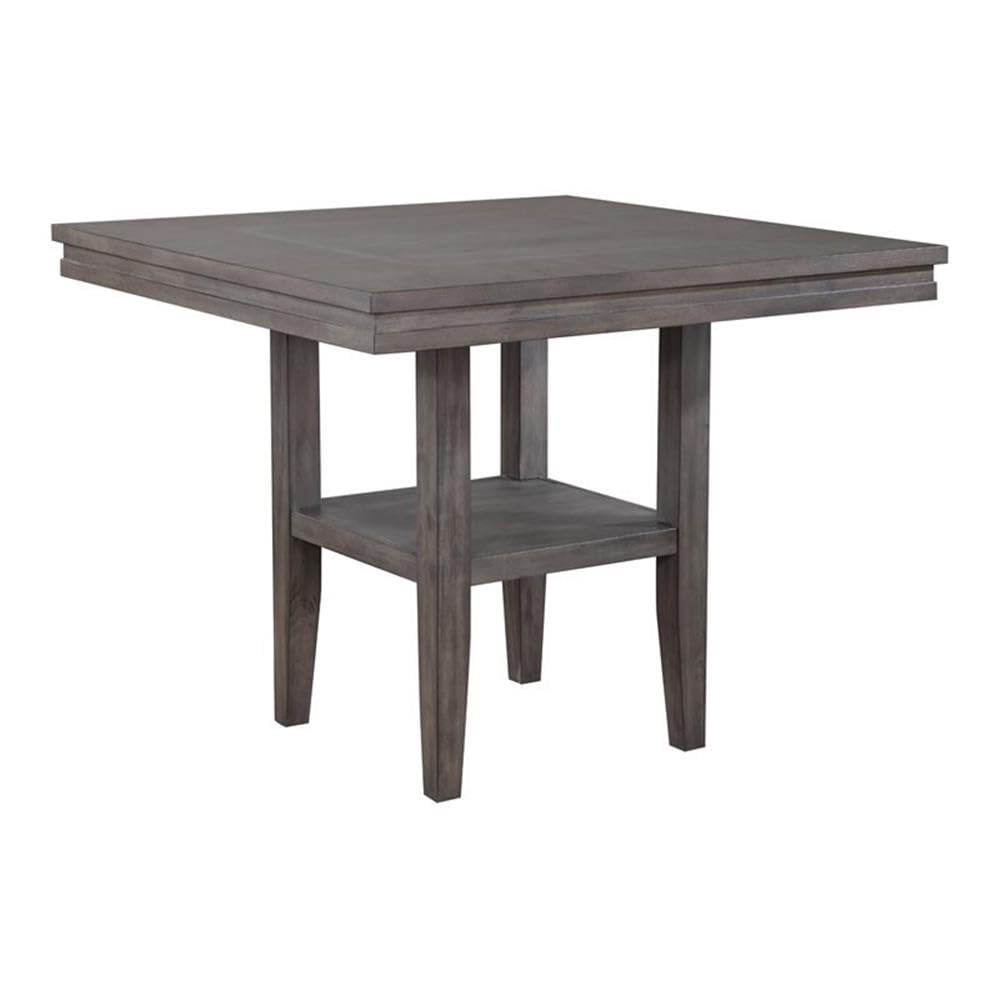 Sunset Trading Shades of Gray 45 Square Pub Table with Storage Shelf | Counter Height Dining | Seats 6"