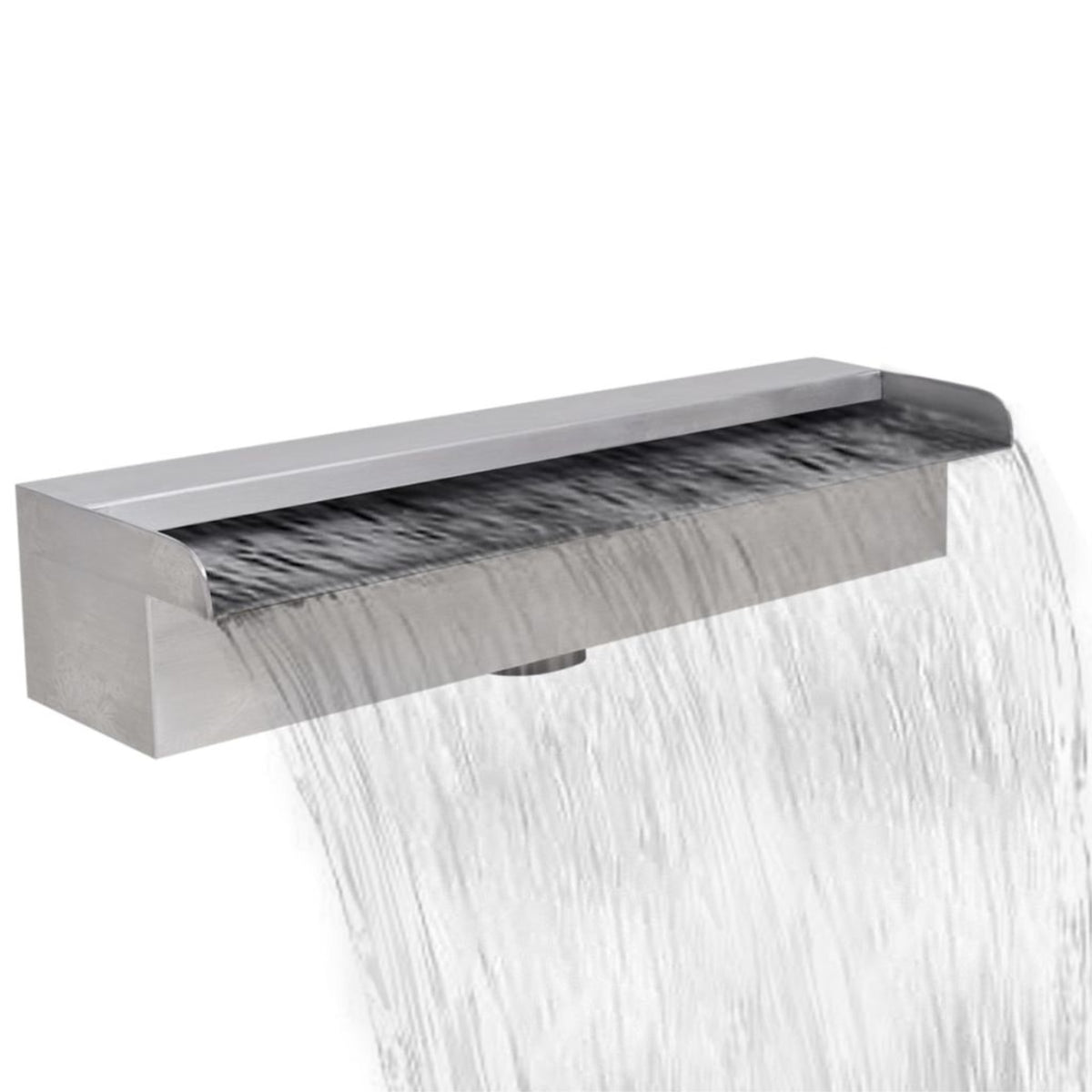 Rectangular Waterfall Pool Fountain Stainless Steel 17.7'