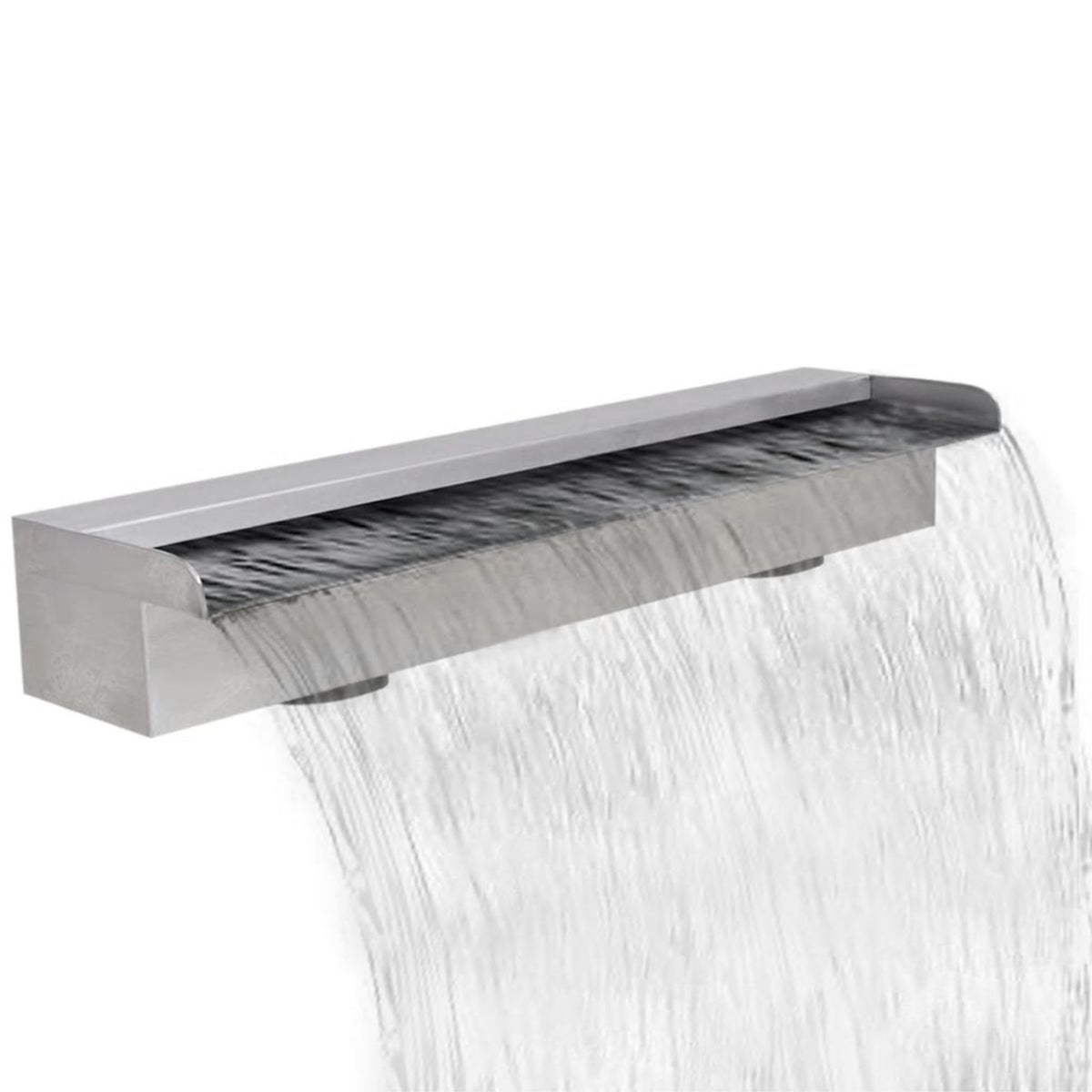 Rectangular Waterfall Pool Fountain Stainless Steel 23.6'