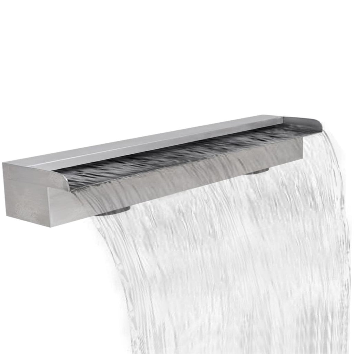 Rectangular Waterfall Pool Fountain Stainless Steel 35.4'