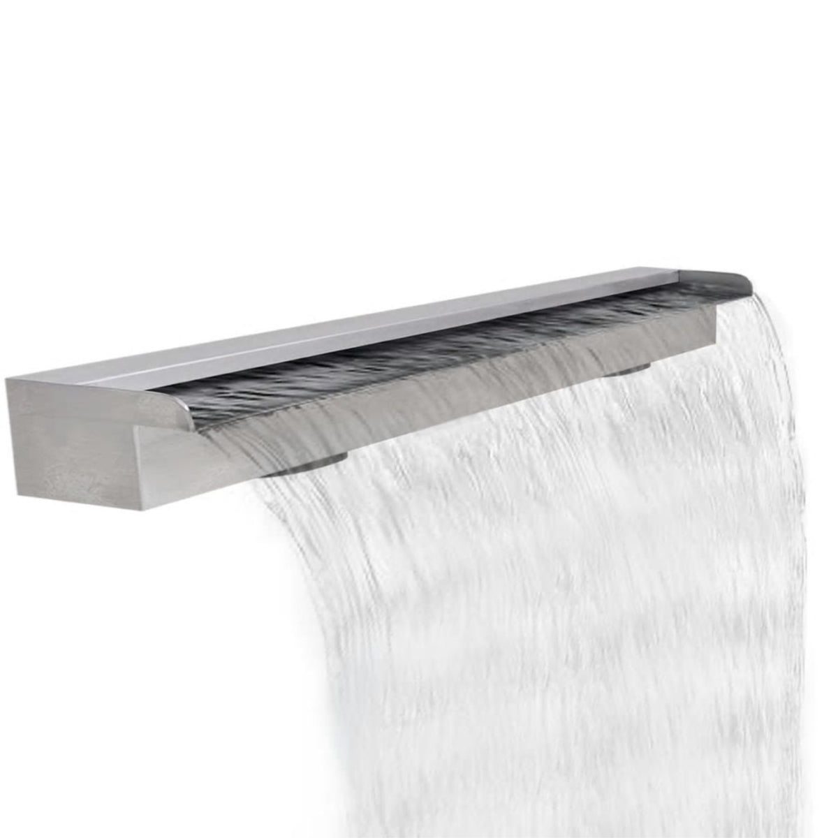 Rectangular Waterfall Pool Fountain Stainless Steel 47.2'