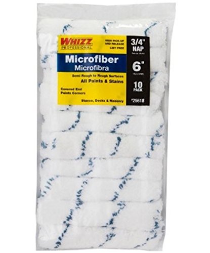 Whizz 25618 Microfiber Mini Roller, 6 X 3/4, 10/Pack