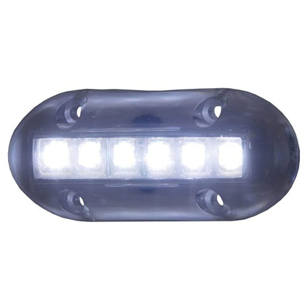 T-H Marine LED Underwater Boat Light - High-Intensity Surface Mount Waterproof Lighting - Use Above or Below Water - Multi-Purpose Use and Low Power Draw - White