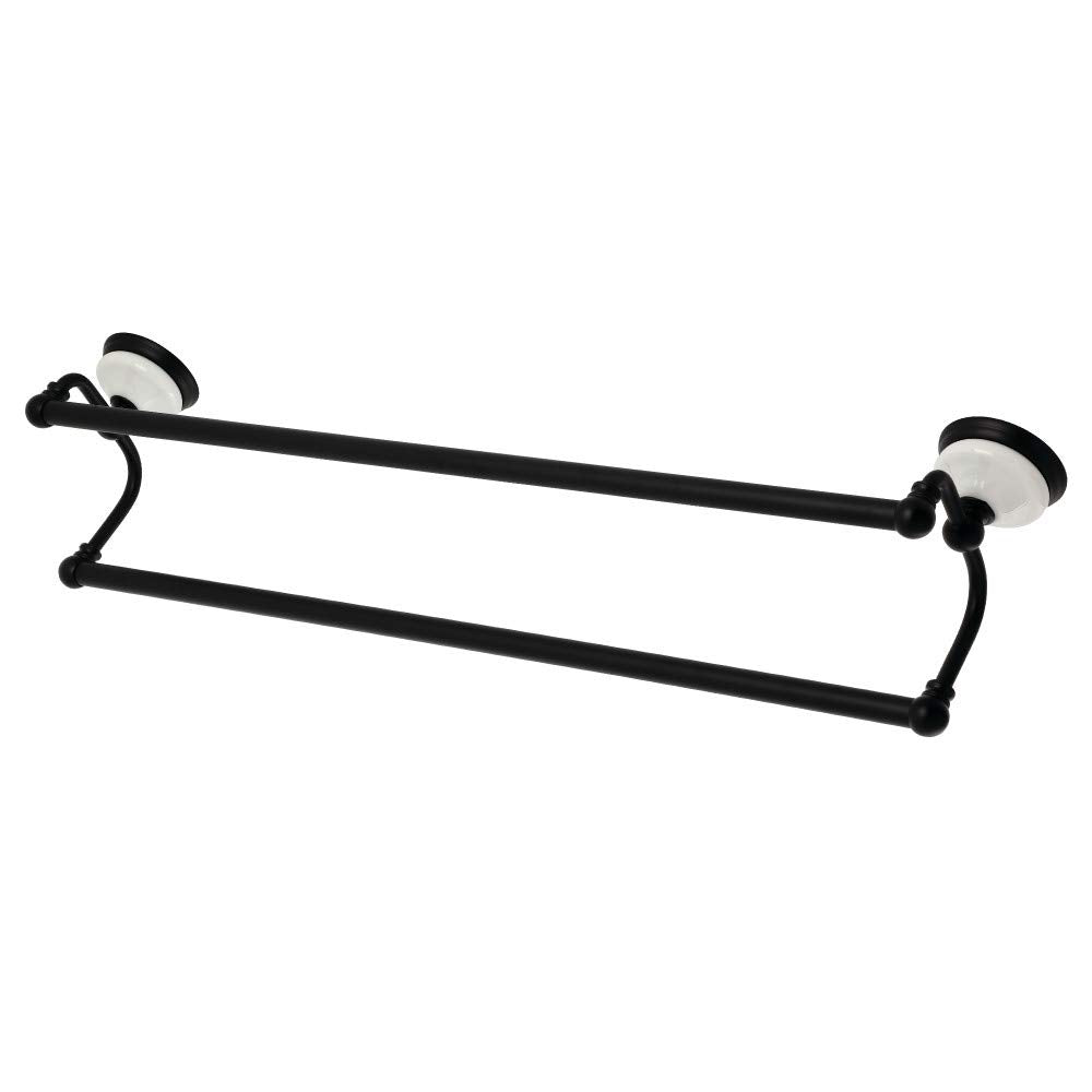 Kingston Brass Ba1113Mb Victorian Dual -Towel Bar, Matte Black