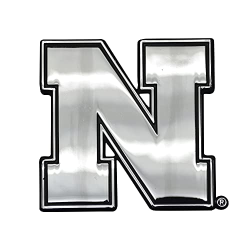 Fanmats - 14920 Fanmats Ncaa University Of Nebraska Cornhuskers Chrome Team Emblem 2.7X3.2