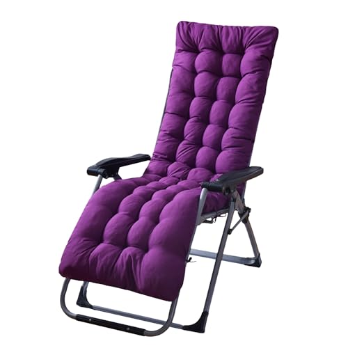 66.92x22.04in Thickened Chaise Lounger Cushion Recliner Rocking Chair Sofa Mat Deck Chair Cushion